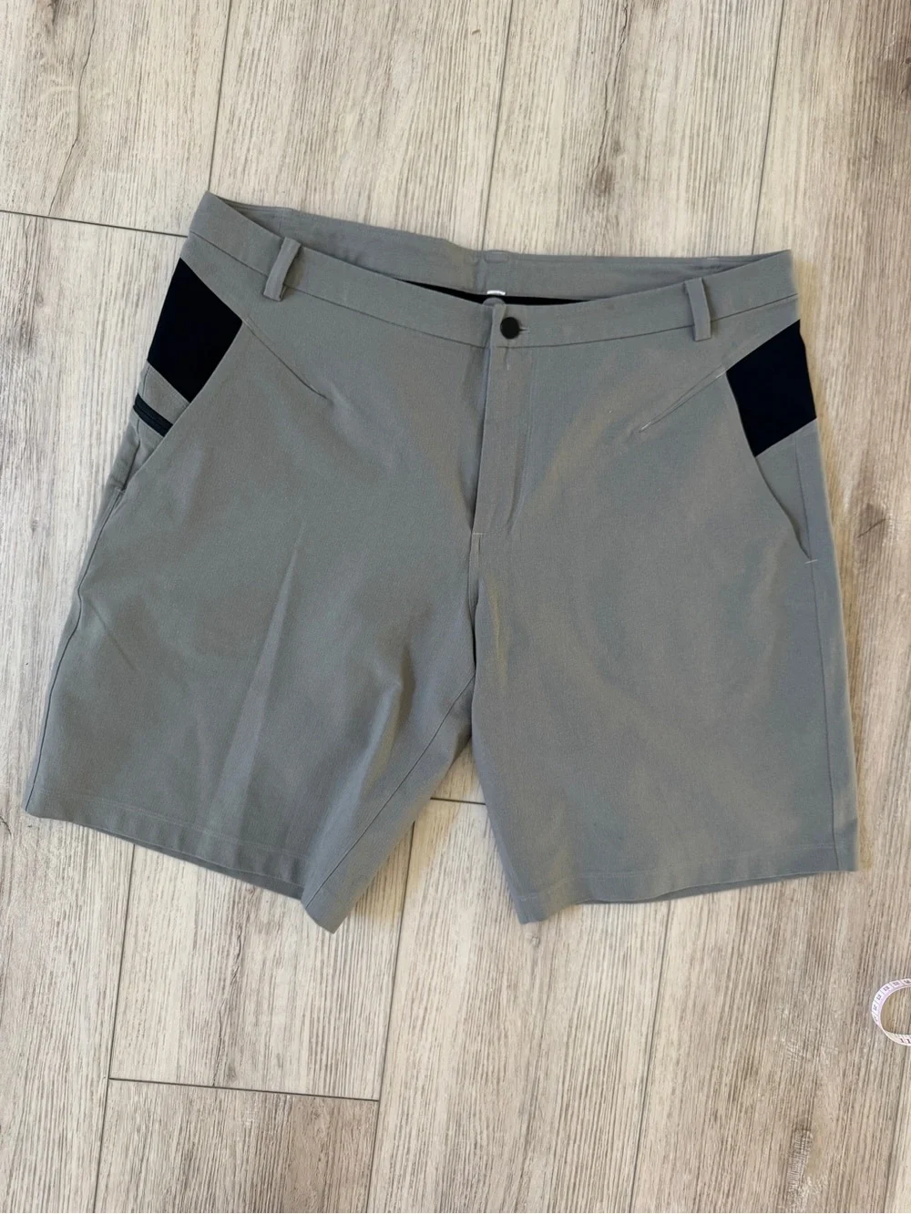 lululemon athletica Gray Athletic Shorts with Black Panels